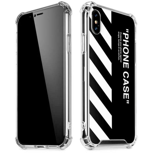 Black and White Stripes iPhone XS Max Clear Case